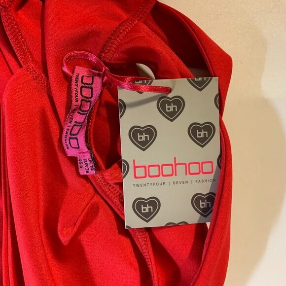 Boohoo Women's Jasmine Cross Over Sleeveless Bodycon‎ Dress Size 6 NWT - Picture 7 of 15